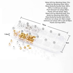 12‑Grid Earring Backs Set 404Pcs