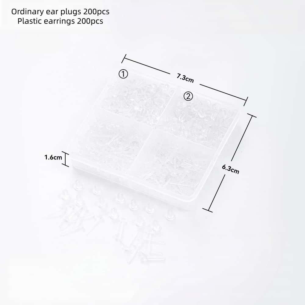 Alloy & Silicone Ear Nuts, Earring Backs, Clear, Multiple Styles, DIY Jewelry Making Accessories