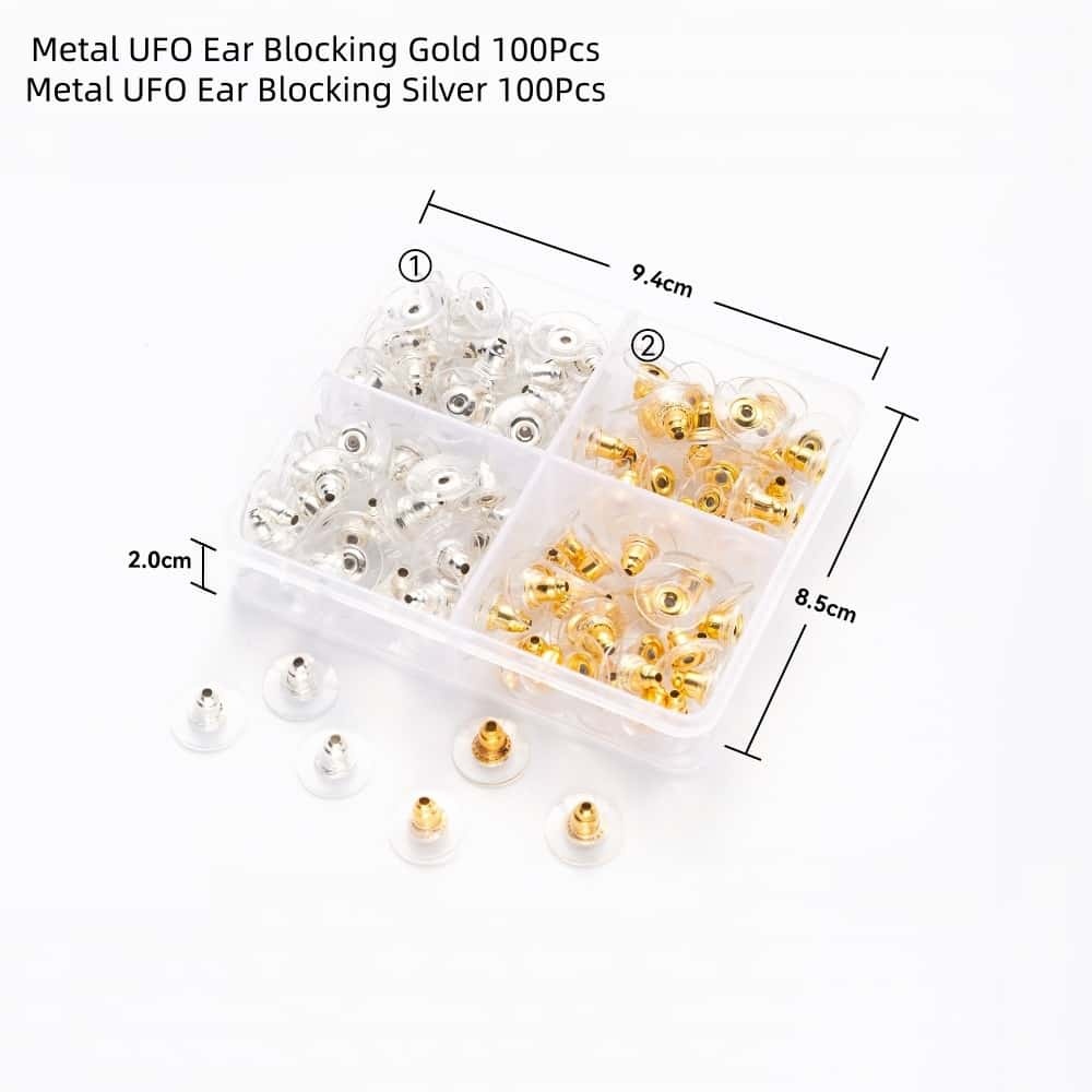 Alloy & Silicone Ear Nuts, Earring Backs, Clear, Multiple Styles, DIY Jewelry Making Accessories