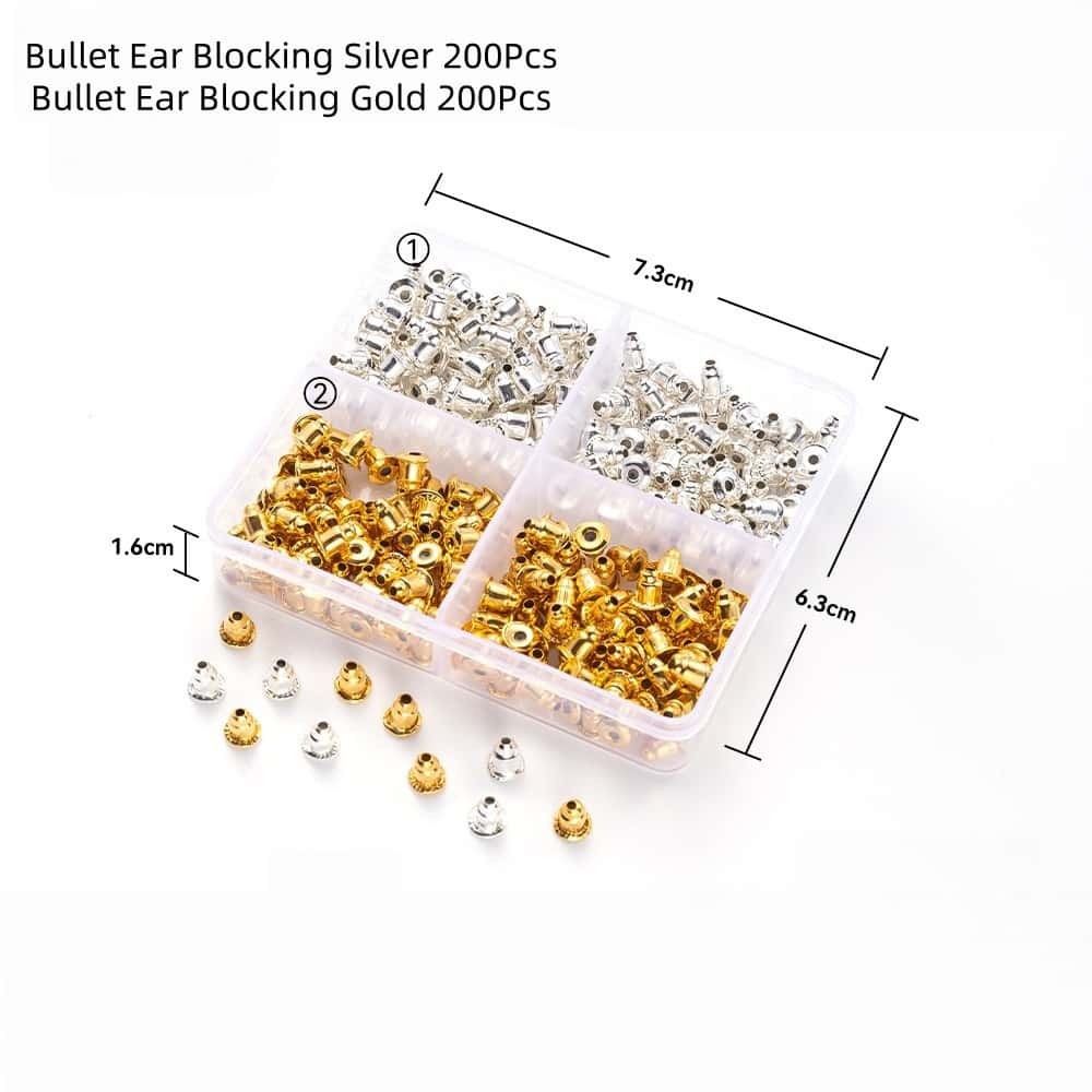 Alloy & Silicone Ear Nuts, Earring Backs, Clear, Multiple Styles, DIY Jewelry Making Accessories