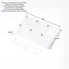 6‑Grid Plastic Earring Backs Set
