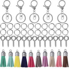 White‑KC Figure‑8 Clasp Tassel Keychain Kit