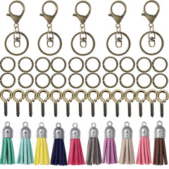 Bronze Figure‑8 Clasp Tassel Keychain Kit
