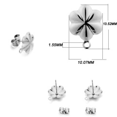 Silver Round Flower