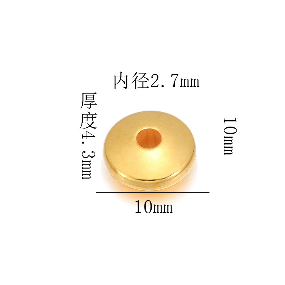 DIY饰品配件 10mm圆盘间隔珠 CCB圆形间隔珠 手串手链间隔珠材料