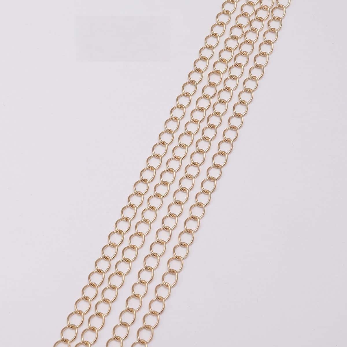 Iron‑Copper Cable Chains, for DIY Jewelry Making, O‑Link Chain, Unwelded, 5x3mm, 5m/10m