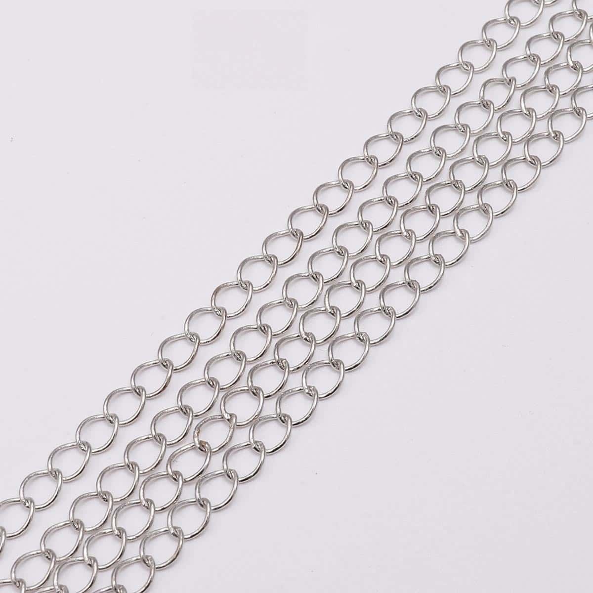 Iron‑Copper Cable Chains, for DIY Jewelry Making, O‑Link Chain, Unwelded, 5x3mm, 5m/10m