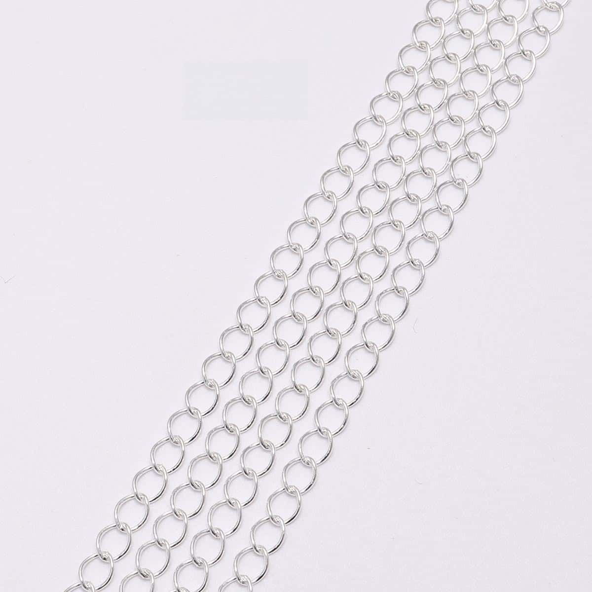 Iron‑Copper Cable Chains, for DIY Jewelry Making, O‑Link Chain, Unwelded, 5x3mm, 5m/10m