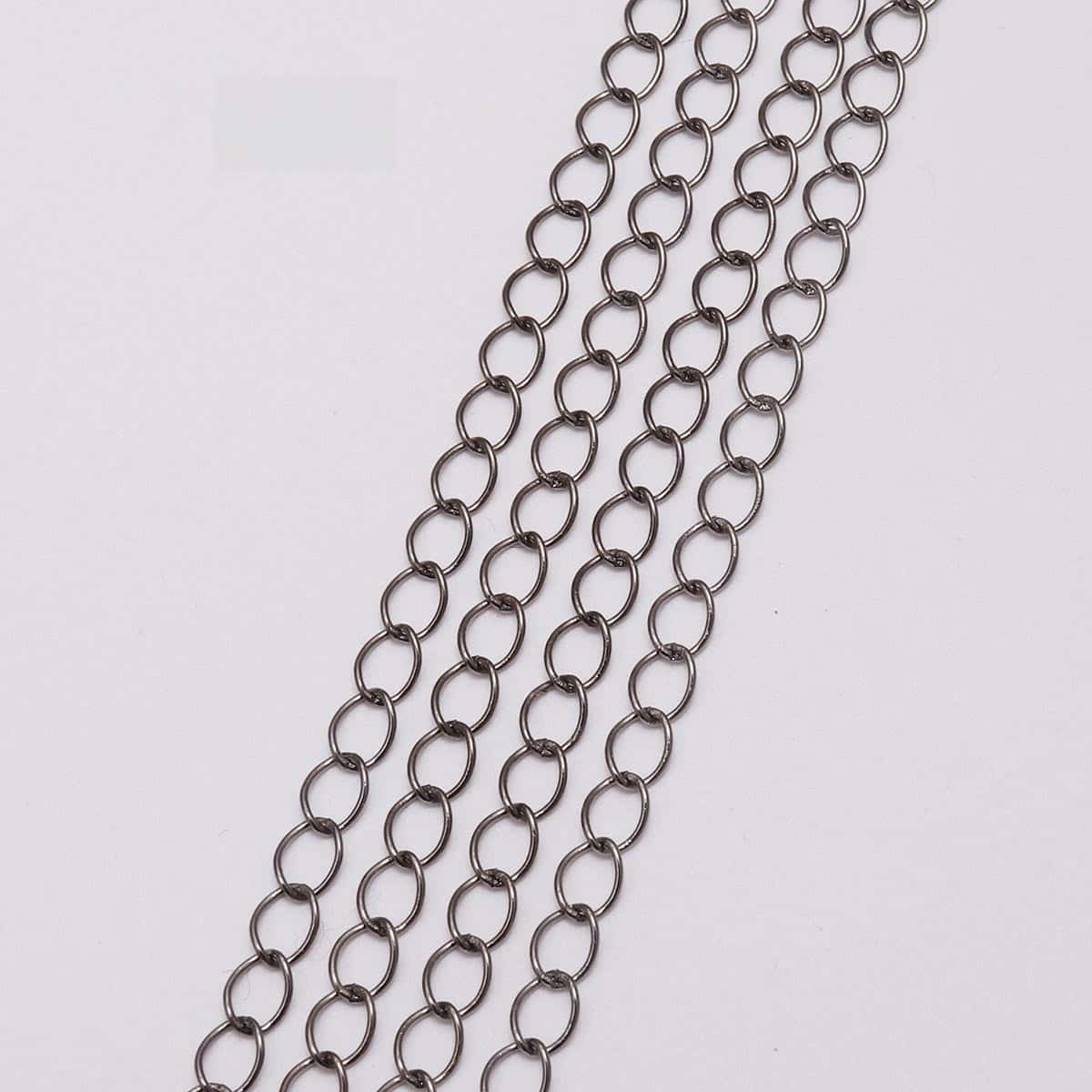 Iron‑Copper Cable Chains, for DIY Jewelry Making, O‑Link Chain, Unwelded, 5x3mm, 5m/10m