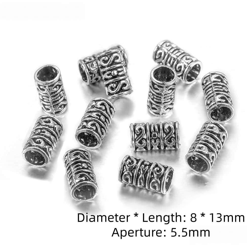 Zinc Alloy Spacer Beads, Antique Silver, 6x5.5mm, Hole:3.5mm, Large Hole, 20Pcs/Pack