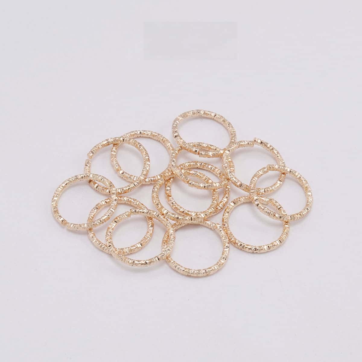 Stainless Steel & Iron Split Key Rings, Embossed Open Jump Rings, Plated Finish, 6‑20mm