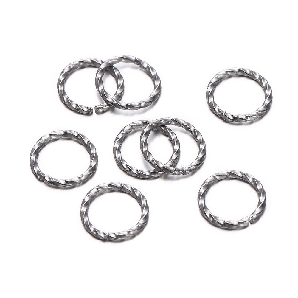 Stainless Steel & Iron Split Key Rings, Embossed Open Jump Rings, Plated Finish, 6‑20mm