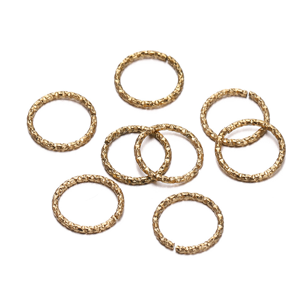Stainless Steel & Iron Split Key Rings, Embossed Open Jump Rings, Plated Finish, 6‑20mm