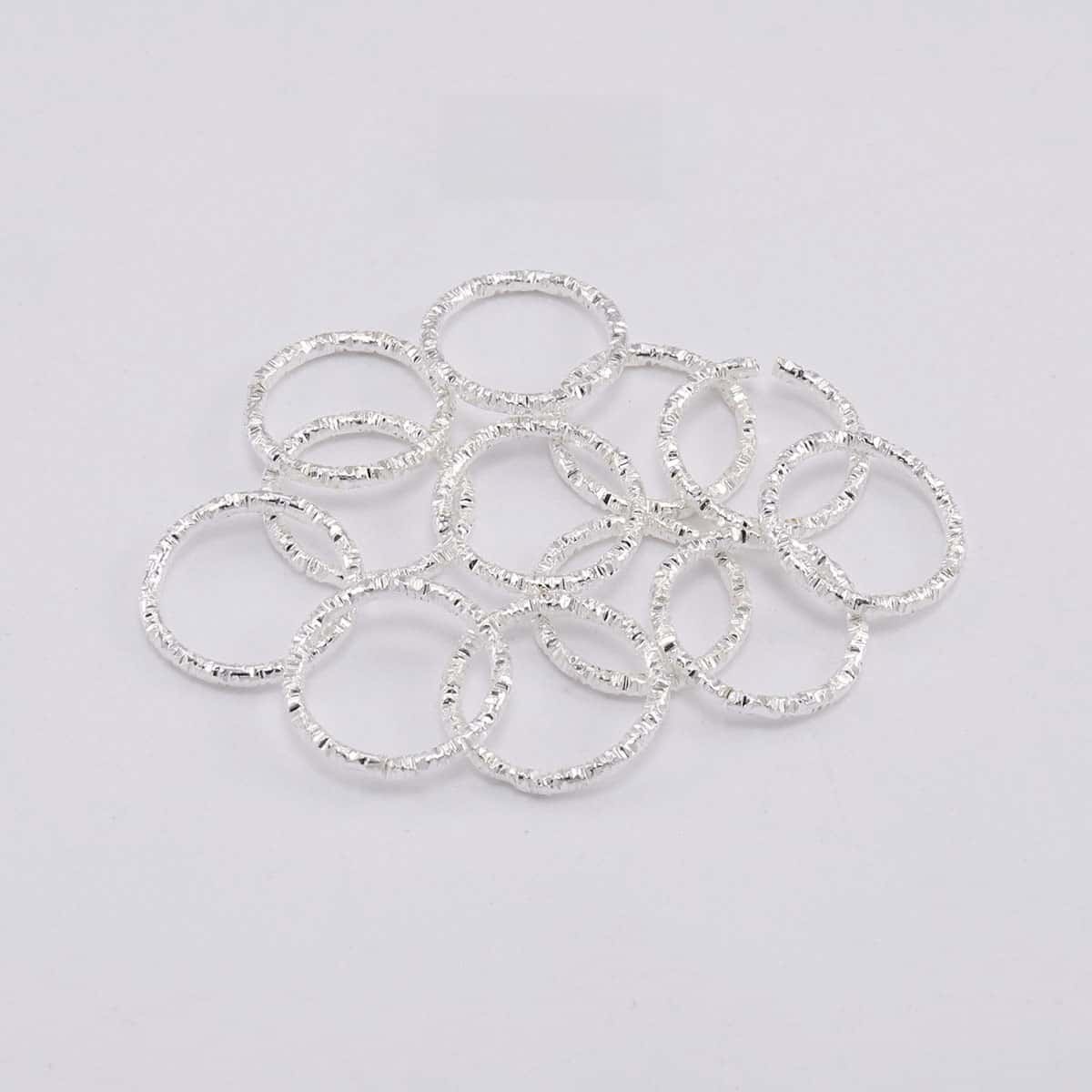 Stainless Steel & Iron Split Key Rings, Embossed Open Jump Rings, Plated Finish, 6‑20mm