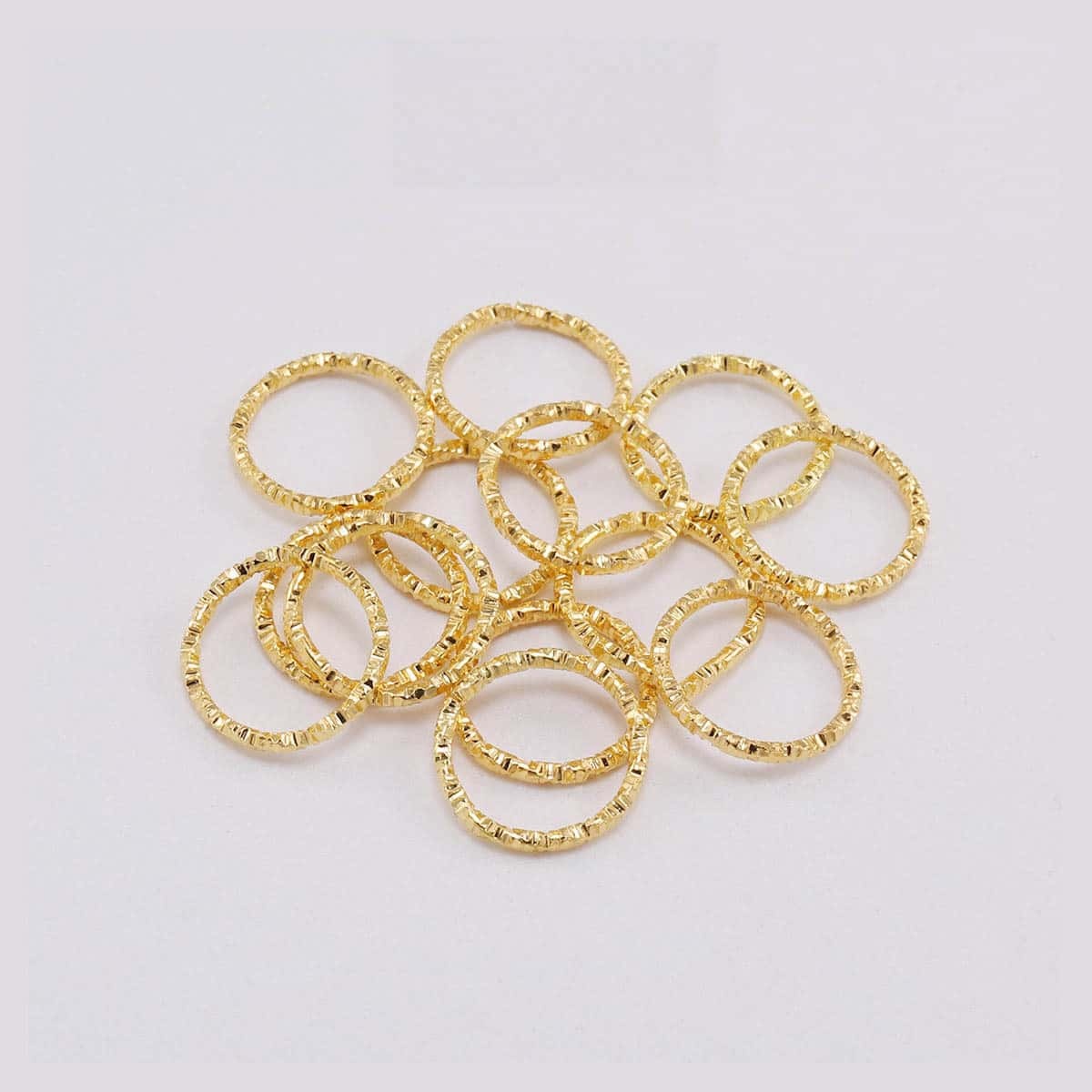 Stainless Steel & Iron Split Key Rings, Embossed Open Jump Rings, Plated Finish, 6‑20mm