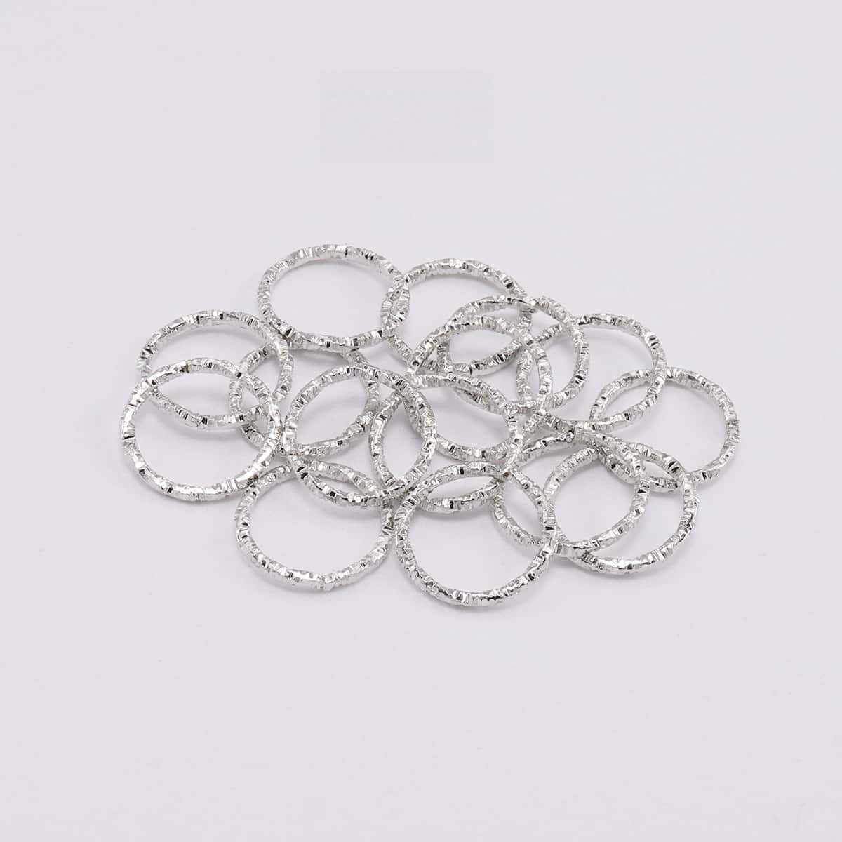 Stainless Steel & Iron Split Key Rings, Embossed Open Jump Rings, Plated Finish, 6‑20mm