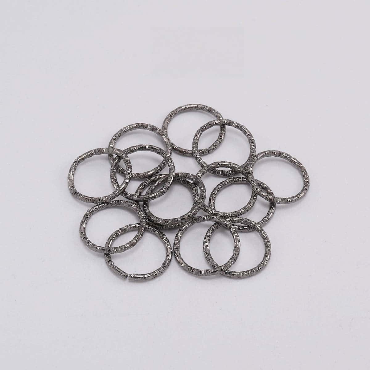 Stainless Steel & Iron Split Key Rings, Embossed Open Jump Rings, Plated Finish, 6‑20mm