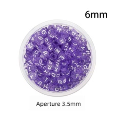 Purple White English Beads【19g】