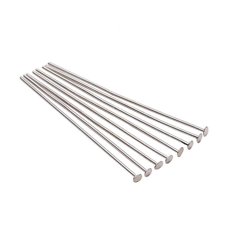 Iron Plated Flat Head Pins, Multi‑Color, 16‑70mm, about 200 pcs/pack