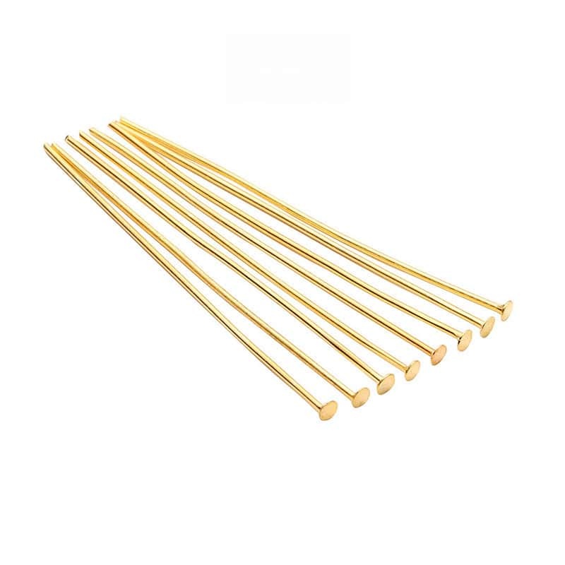 Iron Plated Flat Head Pins, Multi‑Color, 16‑70mm, about 200 pcs/pack