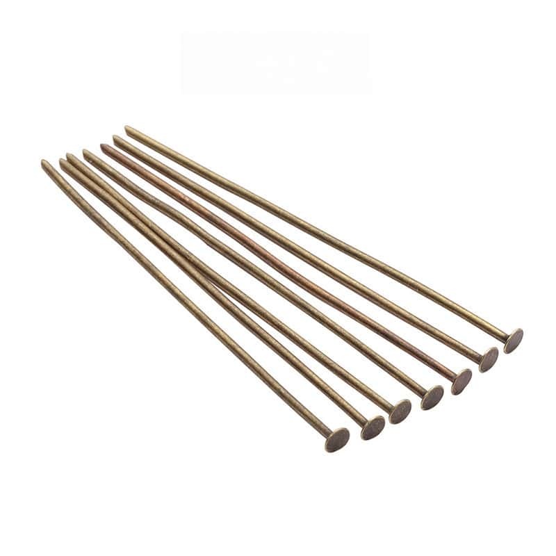 Iron Plated Flat Head Pins, Multi‑Color, 16‑70mm, about 200 pcs/pack