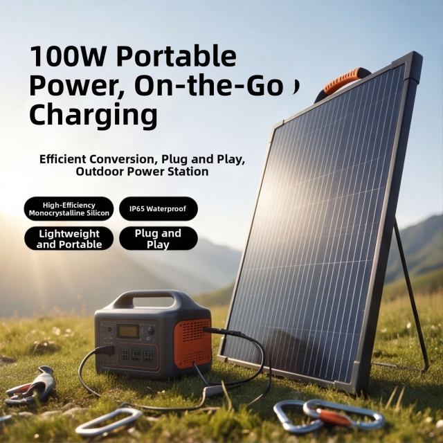 100W Solar Folding Panel (Aluminum Frame),MY SHOP,100W Solar Folding Panel (Aluminum Frame)