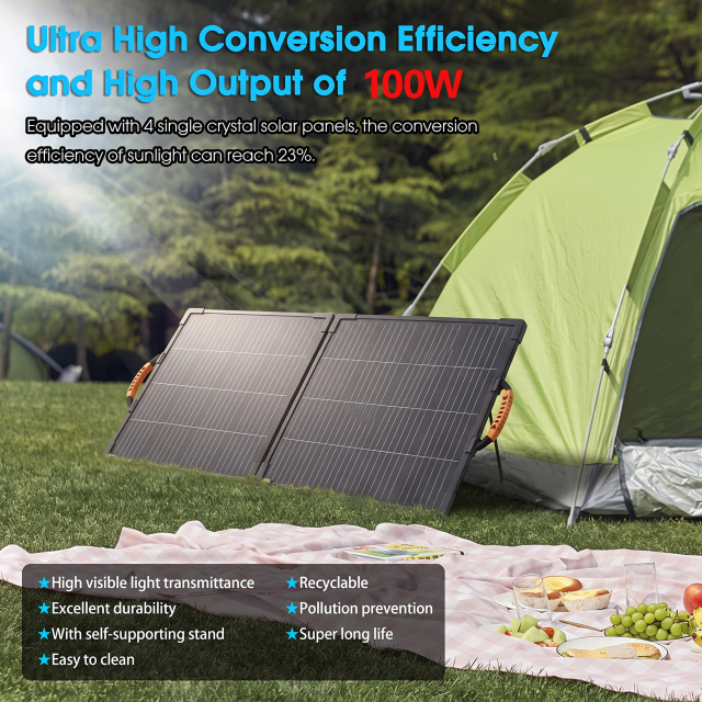 100W Solar Folding Panel,MY SHOP,100W Solar Folding Panel (Aluminum Frame)