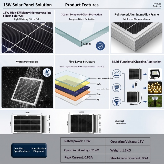 15W Solar panels,MY SHOP,15W