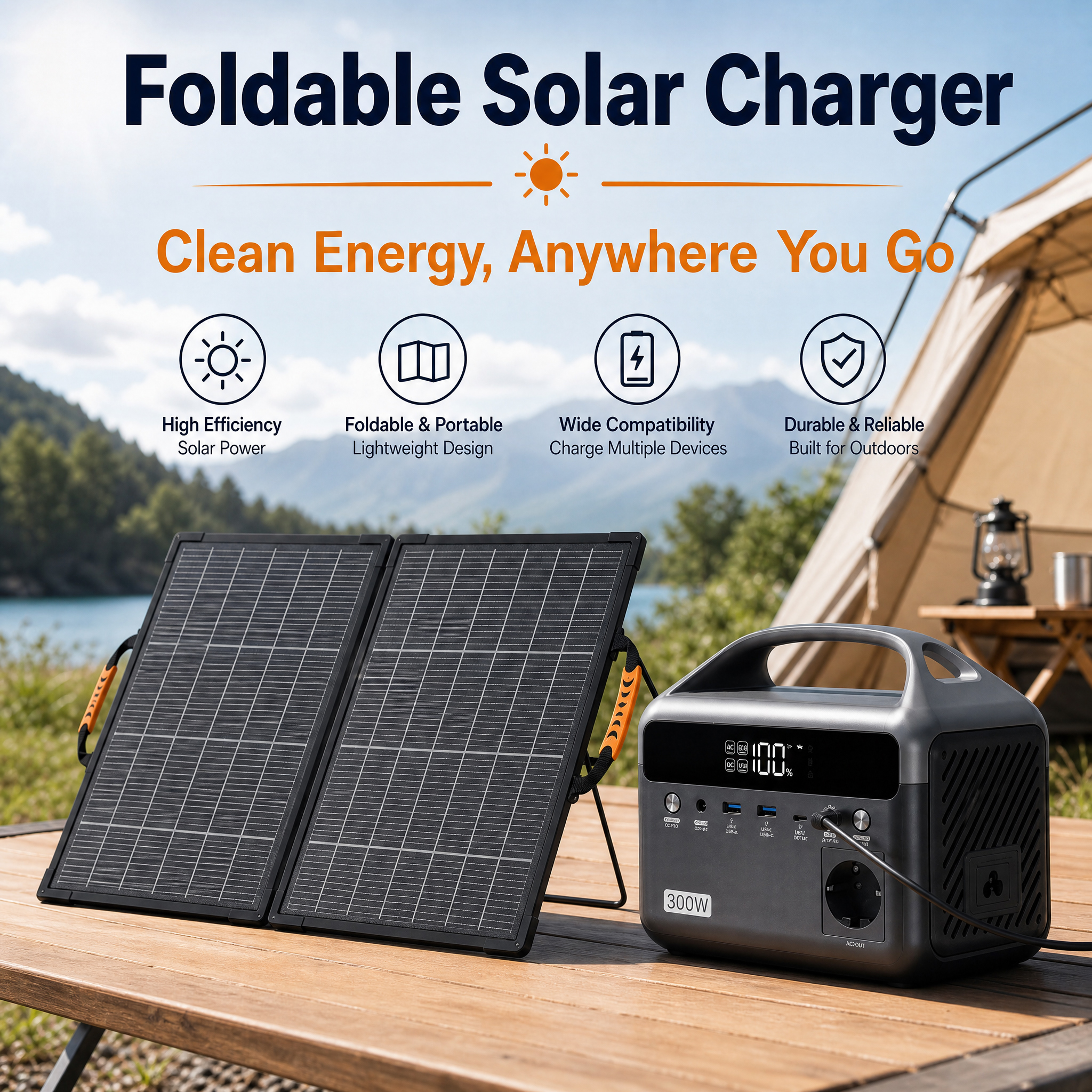 20oW Portable Foldable Solar Panel Charger -23% High-Efficiency monocrystalline Cells, IP67 Waterproof,  Foldable Solar Charging Kit for Camping, RV, Off-Grid Power & Emergency Backup,Chuanxin(Guangdong)New EnergyTechnology Co.,LTD.,20oW Portable Foldable Solar Panel Charger -23% High-Efficiency monocrystalline Cells, IP67 Waterproof,  Foldable Solar Charging Kit for Camping, RV, Off-Grid Power & Emergency Backup