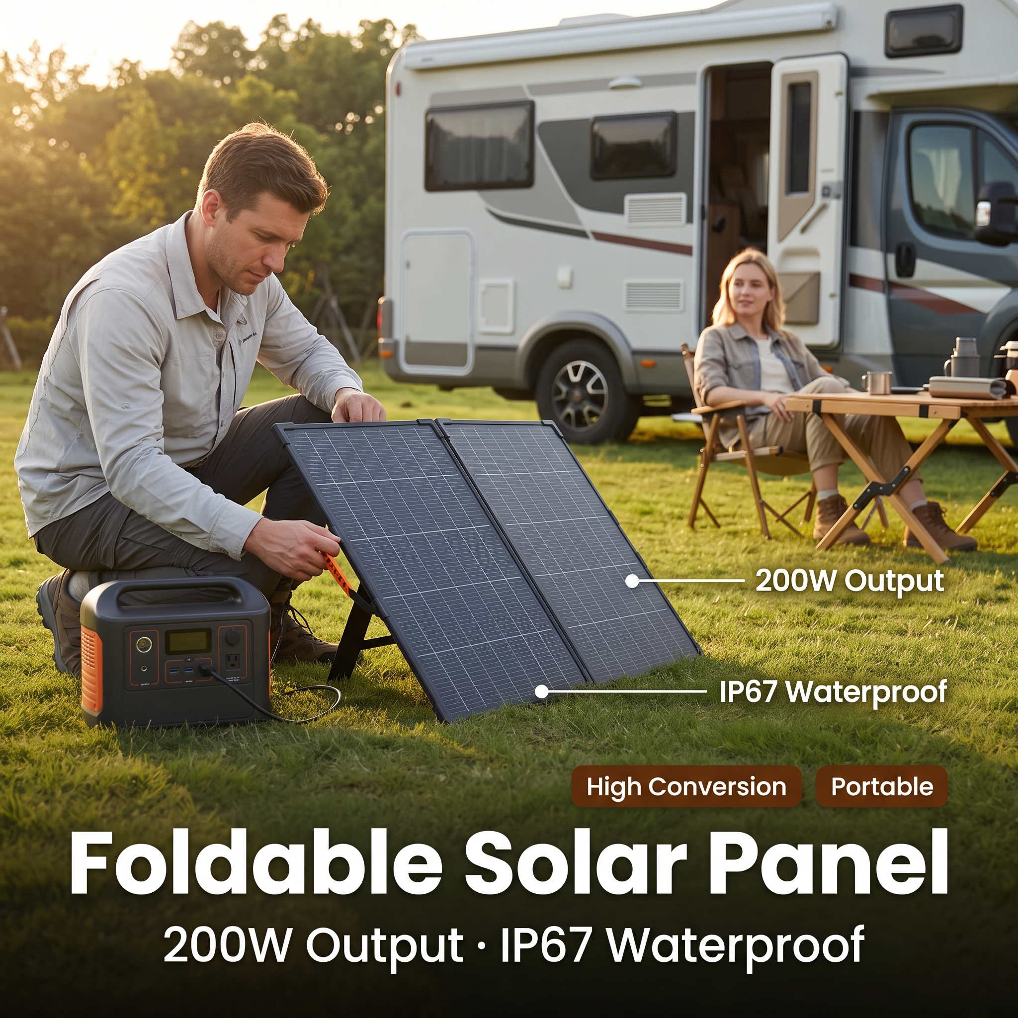 20oW Portable Foldable Solar Panel Charger -23% High-Efficiency monocrystalline Cells, IP67 Waterproof,  Foldable Solar Charging Kit for Camping, RV, Off-Grid Power & Emergency Backup,Chuanxin(Guangdong)New EnergyTechnology Co.,LTD.,20oW Portable Foldable Solar Panel Charger -23% High-Efficiency monocrystalline Cells, IP67 Waterproof,  Foldable Solar Charging Kit for Camping, RV, Off-Grid Power & Emergency Backup
