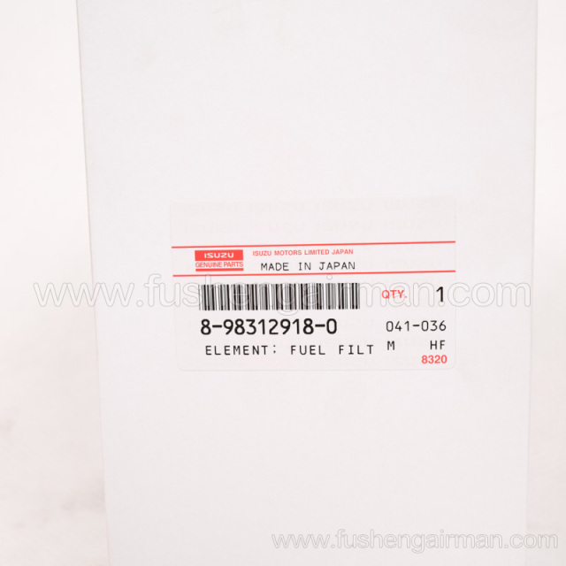 898312-9180 Fusheng airman genuine mobile air compressor engine fuel filter element isuzu
