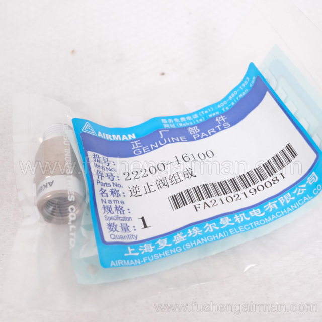 22200-16100 Fusheng genuine mobile air compressor parts check valve composition airman