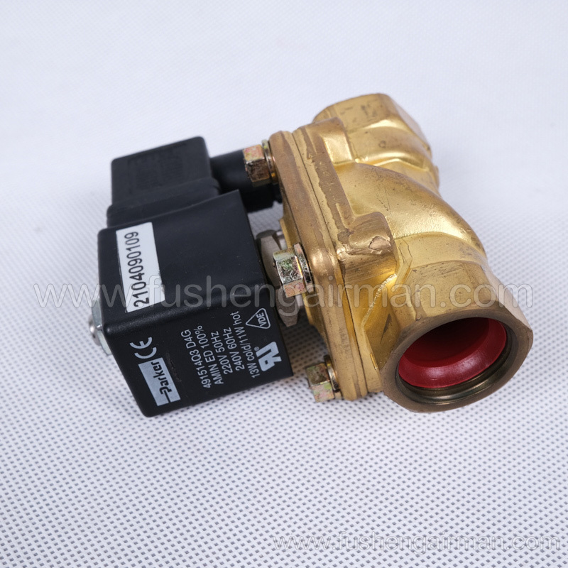 2104090109 Fusheng genuine ZW155-255-375 oil-free water lubrication 2-position 2-way NC oil stop valve