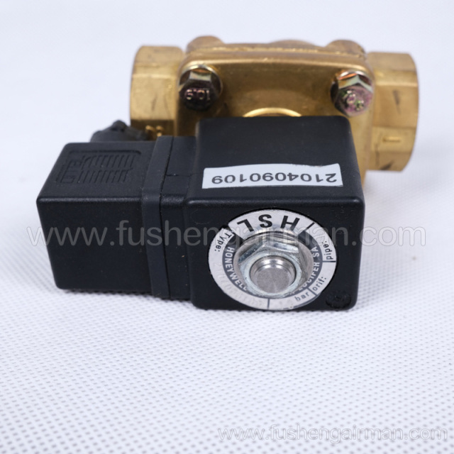 2104090109 Fusheng genuine ZW155-255-375 oil-free water lubrication 2-position 2-way NC oil stop valve
