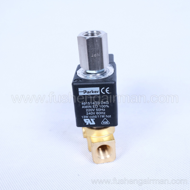 2104090136 Fusheng Genuine 1/4"10barg220V50/60Hz 2-Position 3-Way N.C Solenoid Valve
