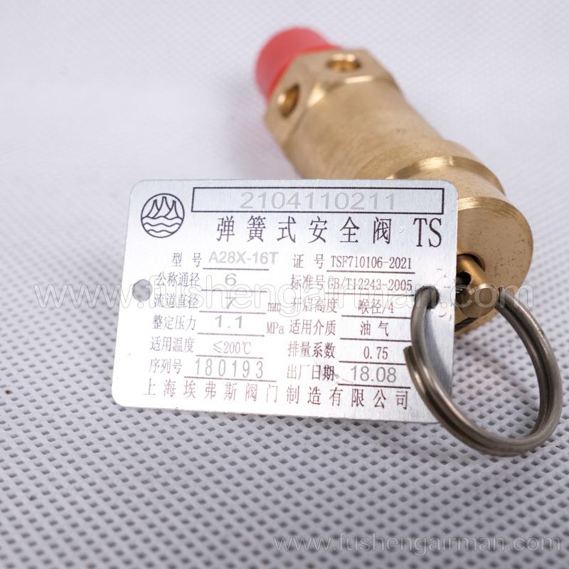 2104110211 Fusheng 1/4"11barg Safety Valve EBS-04YZ Car Pump BYD Bus