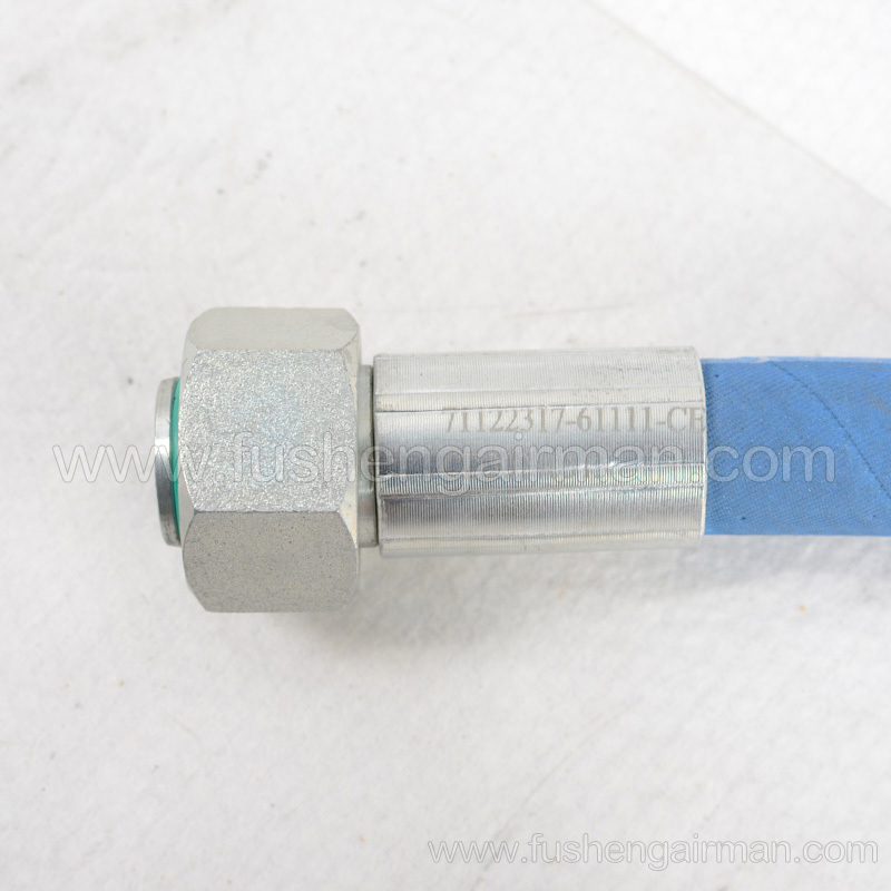 71122317-61111-CE fusheng essence high pressure hose (oil and gas drum outlet - heat exchanger inlet)