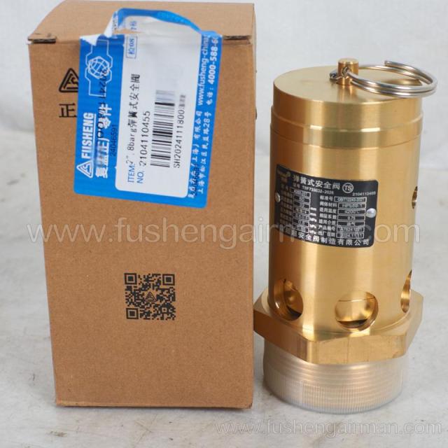 2104110455 Fusheng Original Screw Compressor 2,8barg Spring Loaded Safety Valve A28X-25T