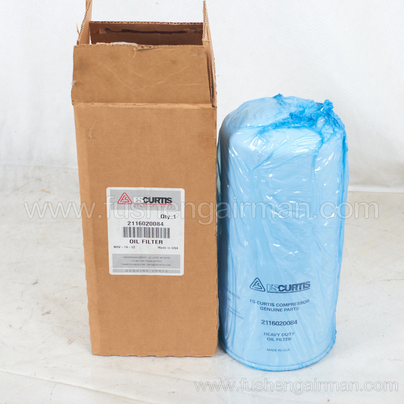2116020084=2116020094 Fusheng Original Screw Compressor 23μm Oil Filter Element FS-Curtis