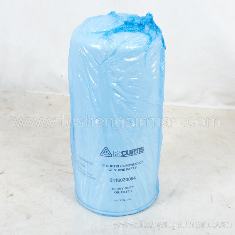 2116020084=2116020094 Fusheng Original Screw Compressor 23μm Oil Filter Element FS-Curtis