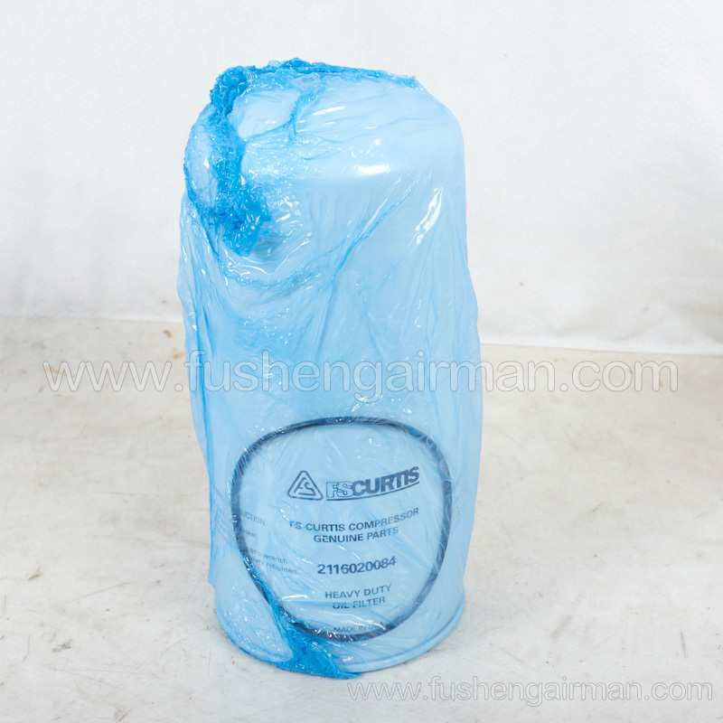 2116020084=2116020094 Fusheng Original Screw Compressor 23μm Oil Filter Element FS-Curtis
