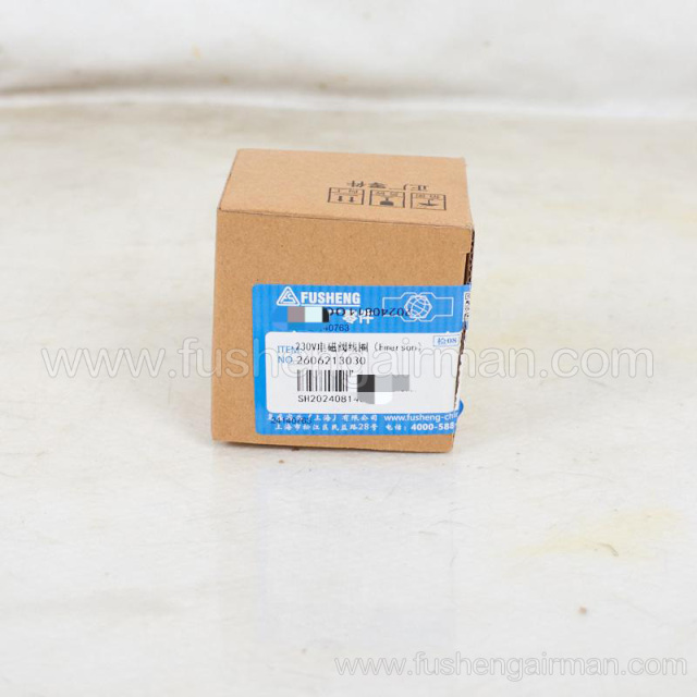 2606213030 Fusheng screw compressor original parts new green 230VAC solenoid valve