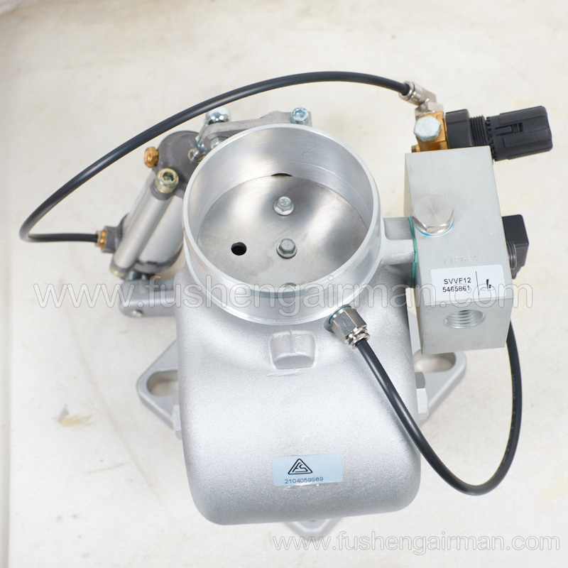 2104059989 Fusheng Original Screw Air Compressor DN90 Butterfly Air Inlet Valve FS-25B-S,50Hz/220V