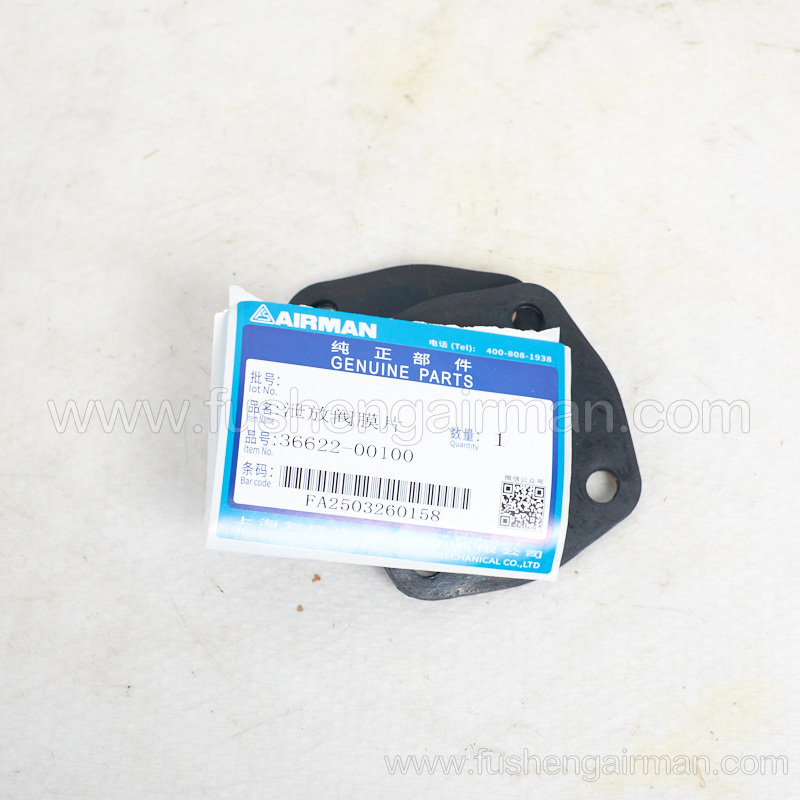 36622-00100 Fusheng airman mobile air compressor original parts unloading valve diaphragm