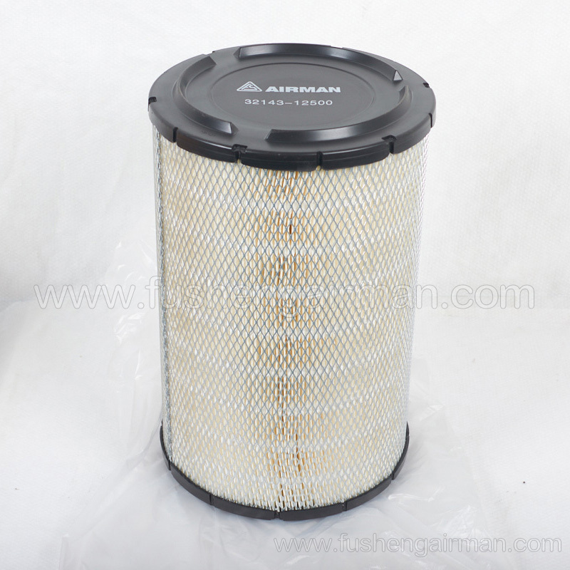 32143-12500 Fusheng airman mobile air compressor original spare parts main air filter cartridge outer element
