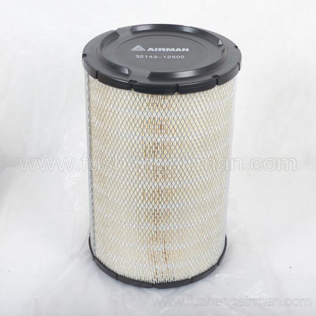 32143-12500 Fusheng airman mobile air compressor original spare parts main air filter cartridge outer element