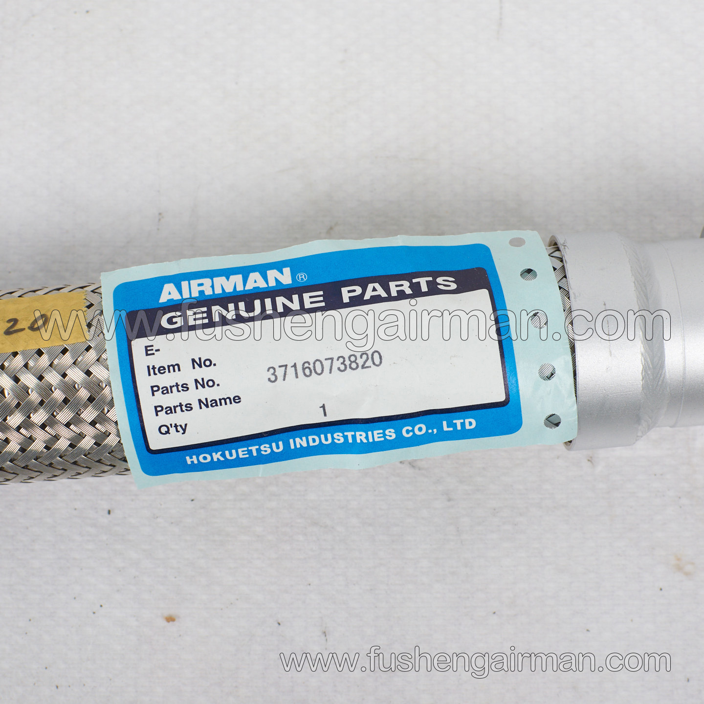 37160-73820 Fusheng airman mobile air compressor original metal braided hose 400 models
