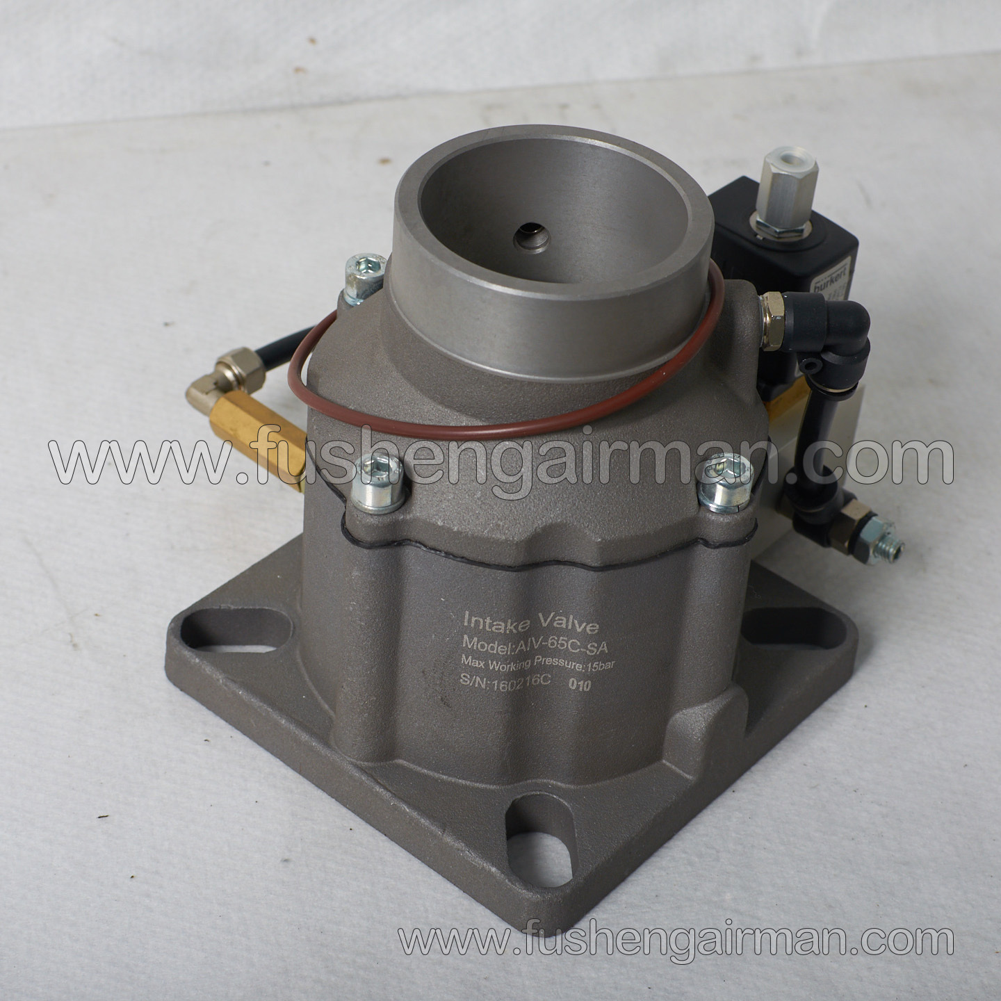 2104050080 Fusheng Screw Air Compressor Genuine Parts AIV-65C-SA, 65mm Piston-Type Intake Valve