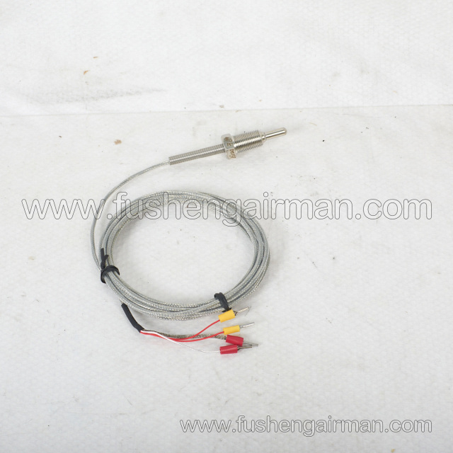 2105040079=93236P1-1232300 Fusheng Air Compressor 1/4", PT100 Temperature Sensor Lead Wire Length 3m