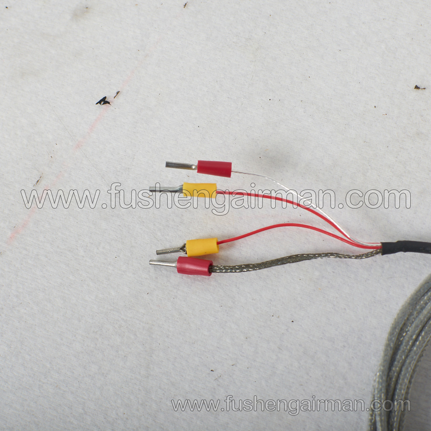 2105040079=93236P1-1232300 Fusheng Air Compressor 1/4", PT100 Temperature Sensor Lead Wire Length 3m